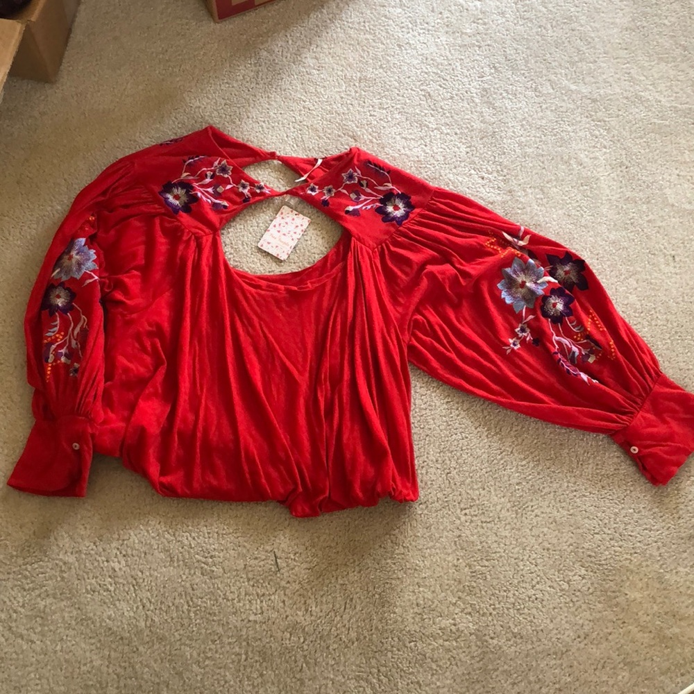 Red free people top